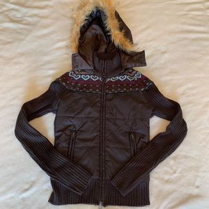 Girl’s Brown Sweater Jacket